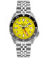 Фото #1 товара Наручные часы Bulova Men's Futuro Diamond-Accent Black Stainless Steel Bracelet Watch 45x30mm.