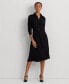 Фото #1 товара Women's Belted Double-Faced Georgette Shirtdress