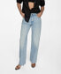 Women's Mid-Rise Straight Jeans Голубой, 8 - фото #1