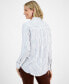 Фото #2 товара Women's Striped Floral-Embroidered Shirt, Created for Macy's