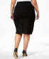 Фото #2 товара Plus Size Pull-On Tummy-Control Pencil Skirt