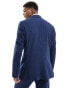 Selected Homme linen mix slim fit suit jacket in dark navy