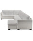 Фото #4 товара Arond 144" 3-Pc. Leather Sectional with Chaise, Created for Macy's
