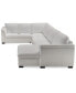 Фото #4 товара CLOSEOUT! Arond 144" 3-Pc. Leather Sectional with Chaise, Created for Macy's