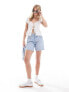 Levi's 501 mid thigh denim short in light blue wash