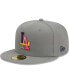 Фото #4 товара Men's Gray Los Angeles Dodgers Color Pack 59FIFTY Fitted Hat