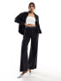 Фото #1 товара Object wide leg jean co-ord with contrast waistband in washed black