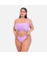 Фото #2 товара Plus Size Danica Knotted Bandeau Swim Top - Lilac