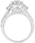 Diamond Round Halo Cluster Engagement Ring (1 ct. t.w.) in 14k White Gold