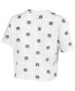 ფოტო #4 პროდუქტის Women's White Auburn Tigers Cropped Allover Print T-shirt