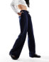 Фото #1 товара Stradivarius tailored pull on trouser in navy