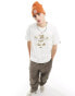 Фото #1 товара Aape By A Bathing Ape boxy fit short sleeve t-shirt with camo front print in off white