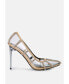 ფოტო #9 პროდუქტის diamante clear stiletto heel pumps
