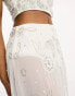 Фото #3 товара Miss Selfridge Premium embellished sheer maxi skirt