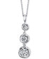 ფოტო #1 პროდუქტის Energy Diamond Three-Stone Pendant Necklace (1/3 ct. t.w.) in 14k Yellow Gold or White Gold