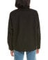 Фото #2 товара Топ женский Monrow Oversized Shirt 97% хлопок, 3% спандекс, черный, Made in the USA