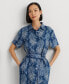 ფოტო #3 პროდუქტის Women's Belted Floral Shirt Dress, Regular & Petite