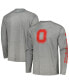 Men's Gray Ohio State Buckeyes PFG Terminal Tackle Omni-Shade Raglan Long Sleeve T-shirt