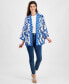 ფოტო #1 პროდუქტის Petite Belinda Border Reversible Kimono, Created for Macy's
