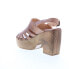 Bed Stu Fontella F377003 Womens Brown Leather Heeled Sandals Shoes 8.5