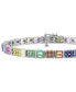 ფოტო #1 პროდუქტის Multi-Sapphire Baguette & Round Link Bracelet (10-1/5 ct. t.w.) in Sterling Silver