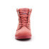Фото #2 товара Женские ботинки кожаные розовые на шнуровке Palladium