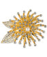 ფოტო #1 პროდუქტის Gold-Tone Crystal Flower Burst Pin, Created for Macy's