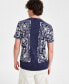 Фото #2 товара Men's Spanish Tile Logo Graphic Burnout T-Shirt