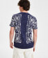 ფოტო #2 პროდუქტის Men's Spanish Tile Logo Graphic Burnout T-Shirt