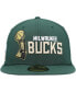Фото #3 товара Men's Hunter Green Milwaukee Bucks Champs Trophy 59Fifty Fitted Hat