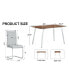 Modern Glass Dining Table Brown Tempered Glass, Silver Metal Legs, Easy Assembly