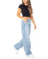 ფოტო #3 პროდუქტის Juniors' Curvy Wide-Leg Carpenter Jeans