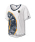 Women's White Milwaukee Brewers Perfect Game V-Neck T-shirt