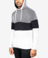 ფოტო #3 პროდუქტის Men's Color Blocked Hooded Sweater