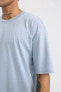 Erkek T-Shirt Mavi A1624AX/BE523
