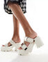 Public Desire Yuki chunky sandal with western hardware in cream