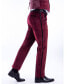 Фото #3 товара Men's Skinny Modern Fit Velvet Tuxedo Dress Pants