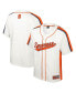 Men's Cream Distressed Syracuse Orange Ruth Button-Up Baseball Jersey