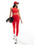 Stradivarius seamless sculpt tank top in red co-ord