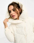 Фото #3 товара Noisy May padded jacket with oversized hood in cream