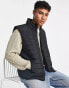 New Look funnel neck lightweight gilet in black