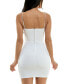 Фото #2 товара Juniors' Imitation Pearl-Strap Corset Bodycon Dress