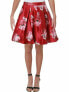 Фото #1 товара Sequin Hearts Women's Juniors Floral Mini A-Line Skirt Wine Blush 13