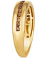ფოტო #3 პროდუქტის Chocolatier® Men's Chocolate Diamond Band (1/2 ct. t.w.) in 14k Gold