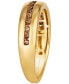 Фото #3 товара Chocolatier® Men's Chocolate Diamond Band (1/2 ct. t.w.) in 14k Gold