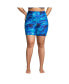 Plus Size High Waisted 6" Bike Swim Shorts with UPF 50 Sun Protection