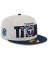 ფოტო #1 პროდუქტის Men's Stone, Navy Tennessee Titans 2023 NFL Draft On Stage 59FIFTY Fitted Hat