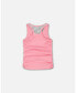 Girl Organic Cotton Gathered Tank Top Bubble Gum Pink - Toddler|Child