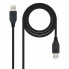 USB 3.0 A to USB A Cable NANOCABLE 10.01.1002-BK Black 2 m