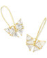 ფოტო #1 პროდუქტის 14k Gold-Plate Mother of Pearl Butterfly Drop Earrings (Also in Abalone)